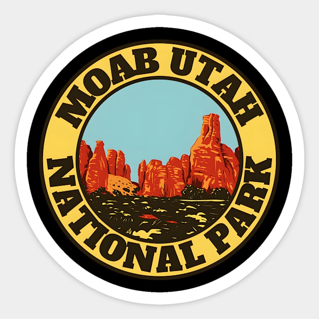 2" Retro Moab Sticker, Decal, Vintage, Travel, Adventure, Arches - Foto 7